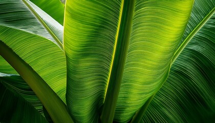 close up of a large banana leaf