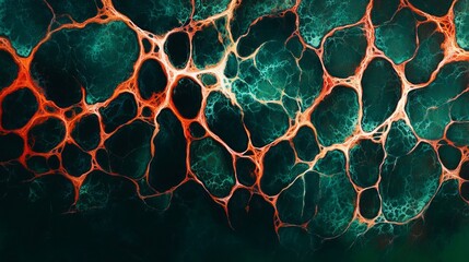 The mysterious intertwining of bright energetic threads on a dark canvas creates a sense of cosmic depth, ideal as a creative backdrop for scientific presentations  