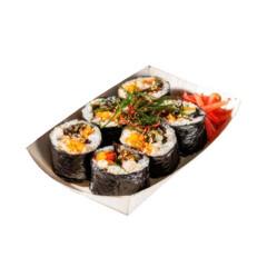 Vegetarian Kimbap Rolls with Pickled Ginger