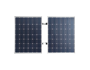 Two connected solar panels, grid pattern