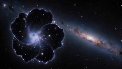 Cosmic Flower - A Celestial Nebula Amidst Distant Galaxies.