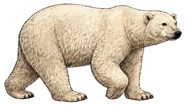 Ursus maritimus illustration art