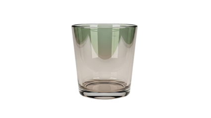 Clear glass with green tint on transparent background