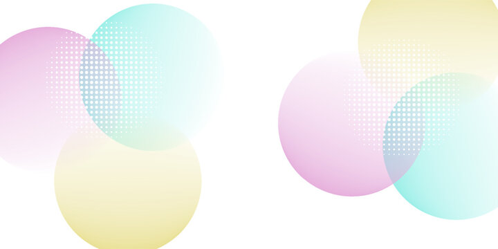 Colorful abstract background overlap layer on bright space with circles effect decoration. Modern graphic design element multicolor style concept for web banner, art, flyer, card, or brochure cover