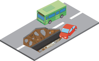 道路の陥没事故