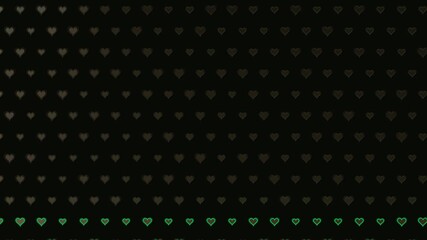 Glowing hearts create a love motion background for use during Valentines Day celebrations and events for expressing affection
