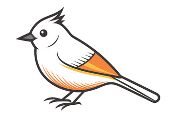Titmouse Bird Minimal Wildlife Vector Illustration