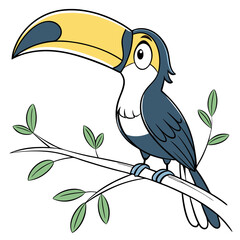 Toucan Bird Exotic Wildlife Vector Illustration