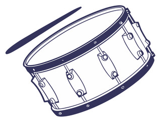 Snare Drum Music Instrument Vector Illustration