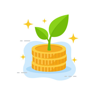 Financial Investment Growth Concept flat design vector illustration empty state ui for business and savings