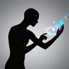 Abstract Human Innovation Concept Showing Creativity, Technology and Future Thinking