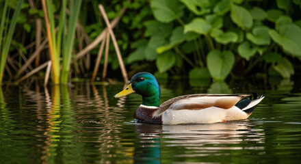 Fototapeta premium duck in the water