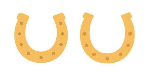 Set of St. Patrick's Horseshoe flat vector illustration.
Good for greeting card, poster, banner, leaflet.
White background.
