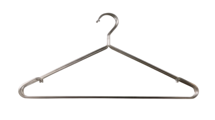 Metal wire clothes hanger for clothing storage and organization, showing household laundry and closet concepts
