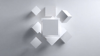 Abstract 3D Cubes Composition