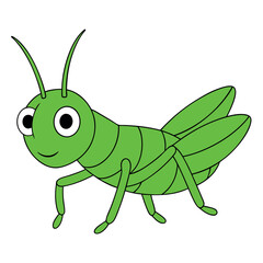 Obraz premium Grasshopper color-pages-on-white-background 