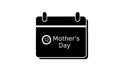 A simple Mother's Day calendar icon, the perfect reminder for the special day