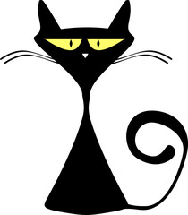 black cat vector © ZAEN