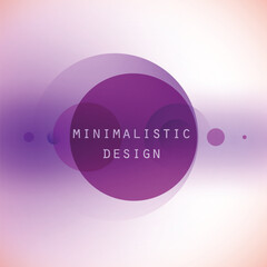 Elegant vector illustration with central translucent circle and smooth gradient backdrop.
