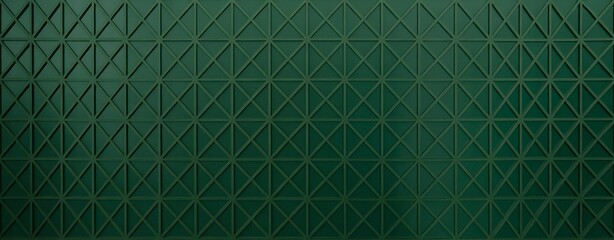 Dark green geometric pattern with triangular grid texture forming a repeating abstract triangles