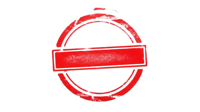 Red grunge stamp PNG isolated on transparent background, vintage rubber stamp graphic for branding and design projects