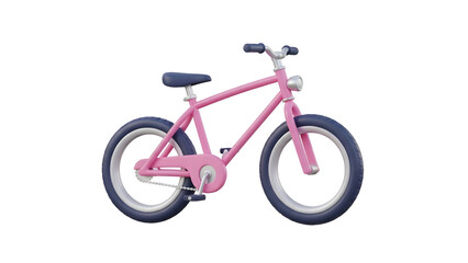 Fototapeta premium Pink Bicycle Cartoon Illustration