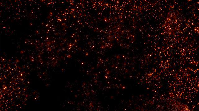 Floating embers sparks background PNG transparent. Opacity or screen mode usage for overlay