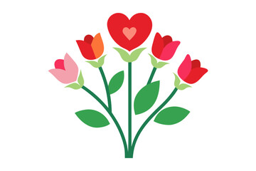 Obraz premium tulips in the shape of heart