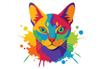 Obraz premium cat with flower