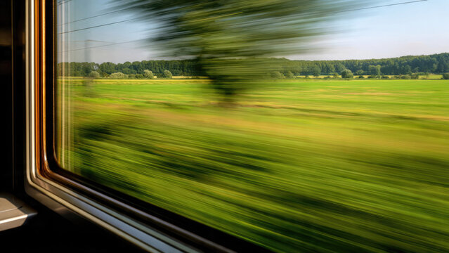 Motion blur from train window