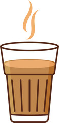 Traditional indian chai tea cup vector.