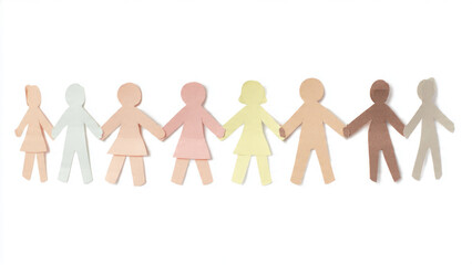 Paper Dolls Holding Hands