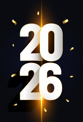 decorative 2026 lettering new year poster design