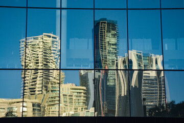 sydney city, reflexo dos pr&eacute;dios