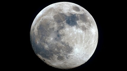 An image of the full moon taken using a 0.2-meter telescope