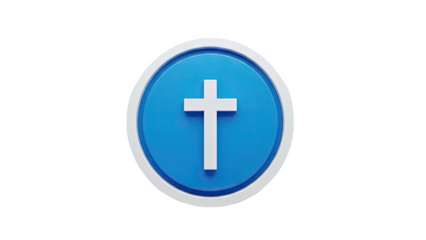 Christian Cross Symbol Icon on transparent background