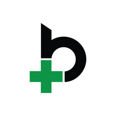 Letter B Healthcare Logo Design with white background.