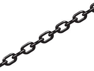 Obraz premium A simple and versatile black chain link silhouette for various design projects