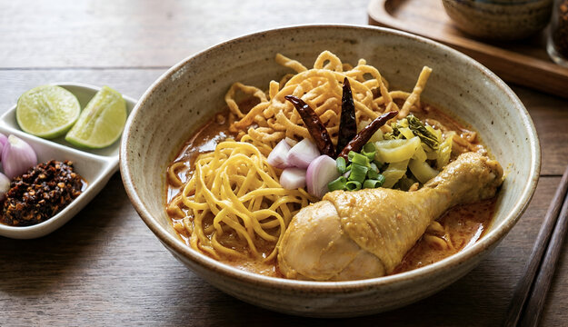 Northern Thai Curry Noodles with Chicken (Khao Soi Kai)