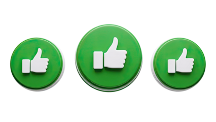 Thumbs Up Buttons: Positive Feedback Concept
