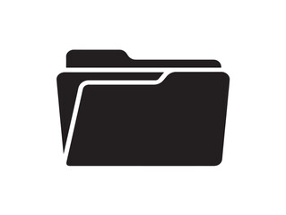 A simple and useful black open folder icon for organization themes