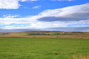 Fototapeta premium living houses in the north of Iceland in Europe