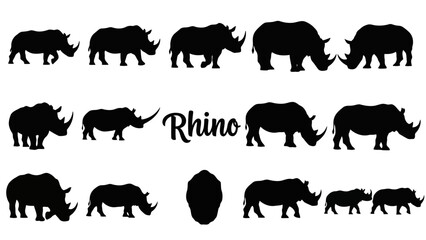 Rhino silhouette collection