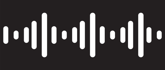 blue sound wave icon. Podcast soundwave line of voice. Record music player. Mobile talk track. Sound waves for voice message. Audio wave icon.