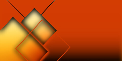 orange abstract geometric background, triangle design concept