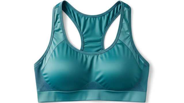 Teal sports bra for women racerback athletic top