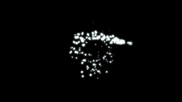 Shiny and glitter heart love animation for Valentine's and marriage concepts, featuring romantic sparkles for anniversary invitation e-card designs on a clean black screen background