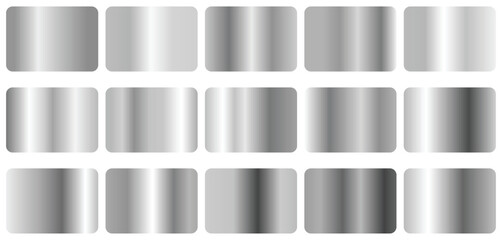 Silver background texture vector icon seamless pattern. Light, realistic, elegant, shiny, metallic and silver gradient illustration.  Steel gradients collection. set of metallic silver gradient banner © Xpartprogram