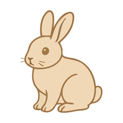Obraz premium Cute cartoon rabbit vector illustration for Easter and pets