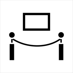 Exhibition of paintings Icon. Symbol isolated white background. vector illustration. color editable.